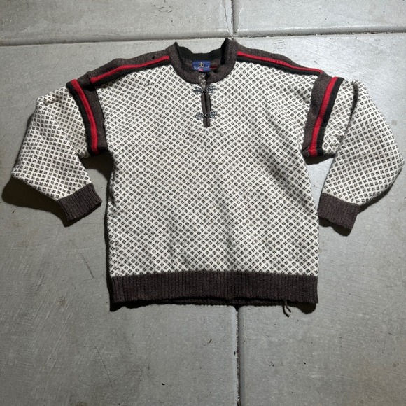 Skjaeveland Other - Vintage Skjaeveland Norwegian Wool Sweater Mens Large Nordic Knit Pullover Clasp